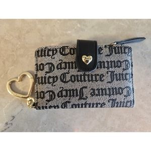 Juicy Couture Bi-Fold Wallet with 3 sections Signature Heart Clip